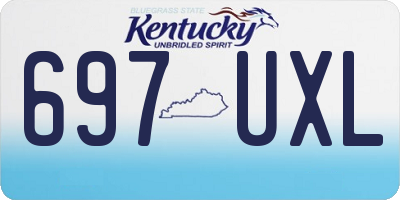 KY license plate 697UXL