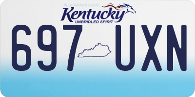 KY license plate 697UXN