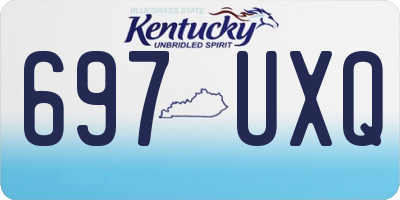 KY license plate 697UXQ