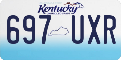KY license plate 697UXR