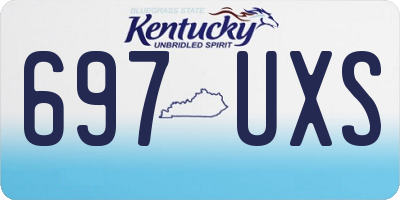 KY license plate 697UXS