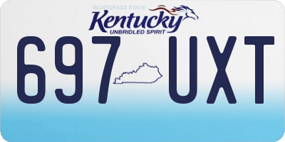 KY license plate 697UXT