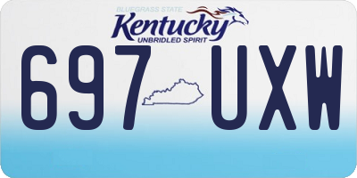KY license plate 697UXW