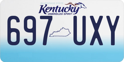 KY license plate 697UXY
