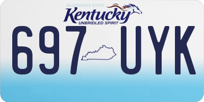 KY license plate 697UYK