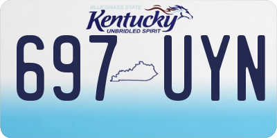 KY license plate 697UYN