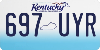 KY license plate 697UYR