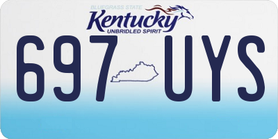 KY license plate 697UYS