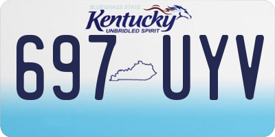 KY license plate 697UYV
