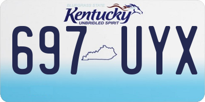 KY license plate 697UYX