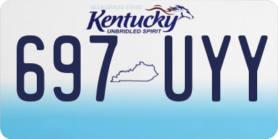 KY license plate 697UYY