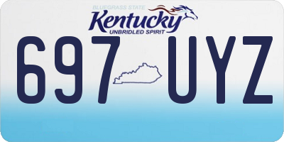 KY license plate 697UYZ