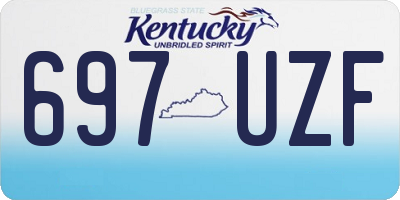KY license plate 697UZF