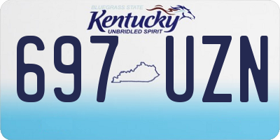 KY license plate 697UZN