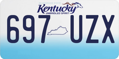 KY license plate 697UZX