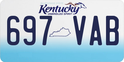 KY license plate 697VAB