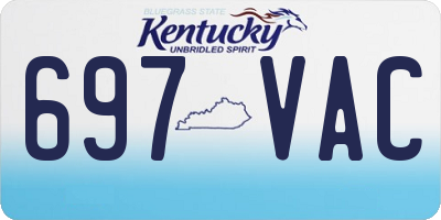 KY license plate 697VAC