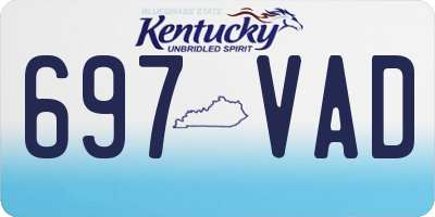KY license plate 697VAD