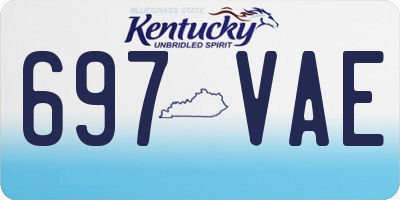 KY license plate 697VAE