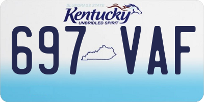 KY license plate 697VAF