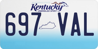 KY license plate 697VAL