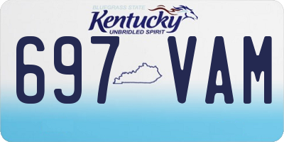 KY license plate 697VAM