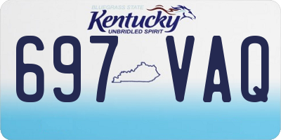 KY license plate 697VAQ