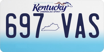 KY license plate 697VAS