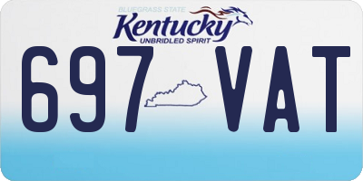 KY license plate 697VAT