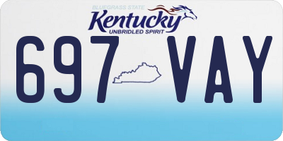 KY license plate 697VAY