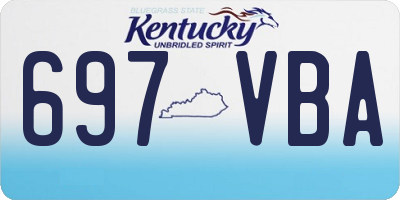 KY license plate 697VBA