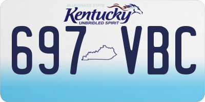 KY license plate 697VBC