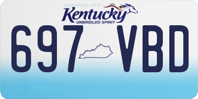 KY license plate 697VBD