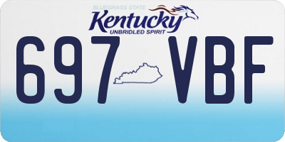 KY license plate 697VBF