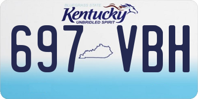 KY license plate 697VBH