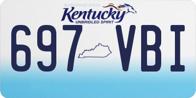 KY license plate 697VBI