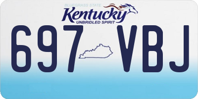 KY license plate 697VBJ