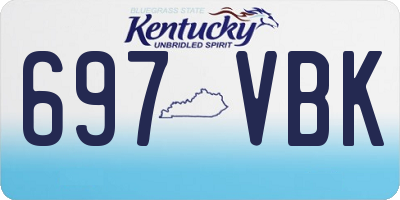 KY license plate 697VBK