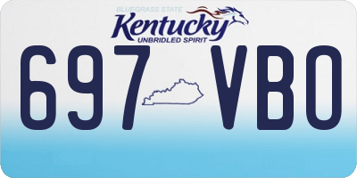 KY license plate 697VBO