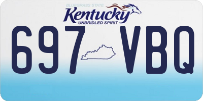 KY license plate 697VBQ
