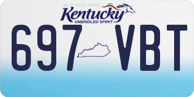 KY license plate 697VBT