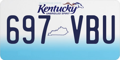 KY license plate 697VBU