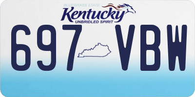 KY license plate 697VBW