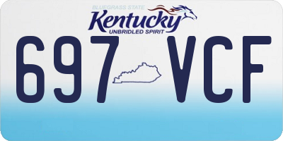 KY license plate 697VCF