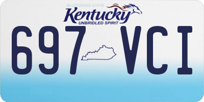 KY license plate 697VCI