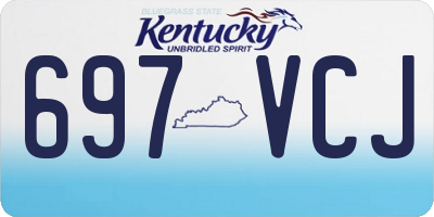 KY license plate 697VCJ