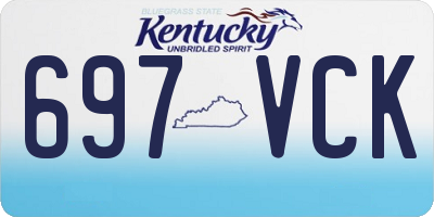 KY license plate 697VCK