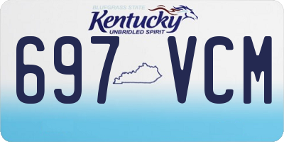 KY license plate 697VCM