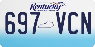 KY license plate 697VCN