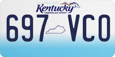 KY license plate 697VCO
